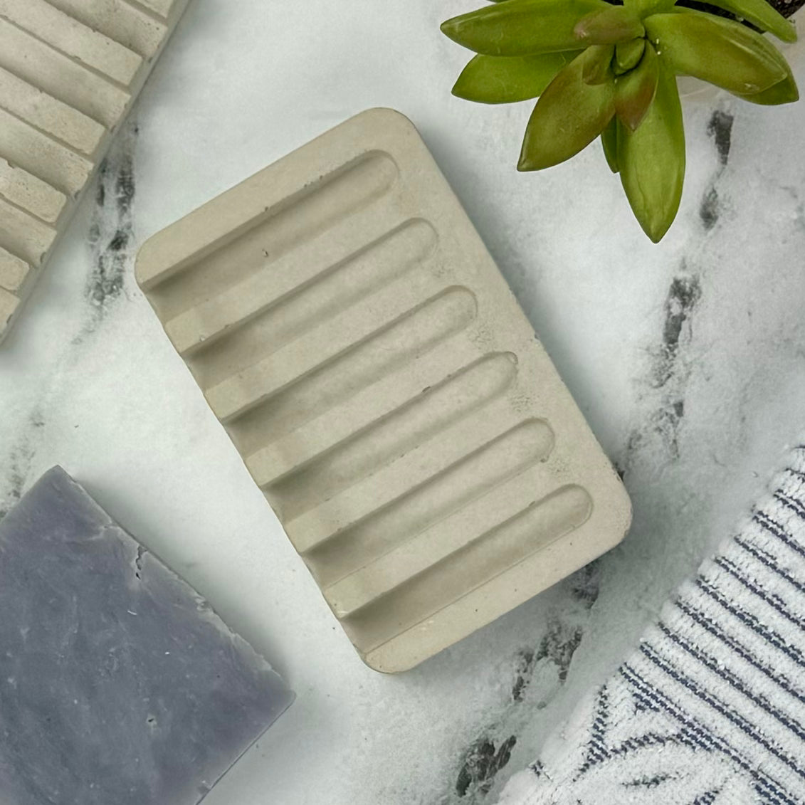 Concrete Soap Dish - Handmade and Easy to Clean