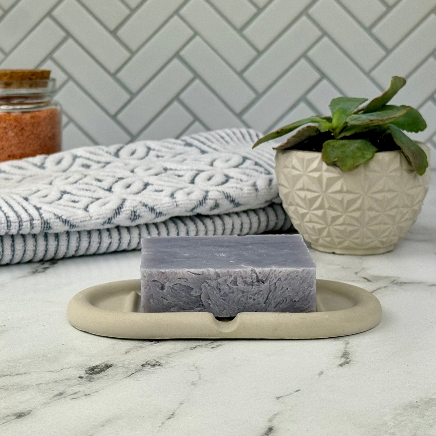 Handmade Concrete Soap Dish - Modern and Durable Bathroom Accessory