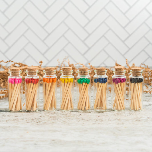 Set of 25 Matchsticks in Glass Vial